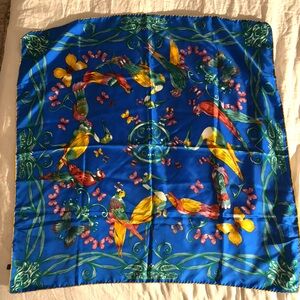 HARROD’s RARE Vibrant Bird Print Scarf